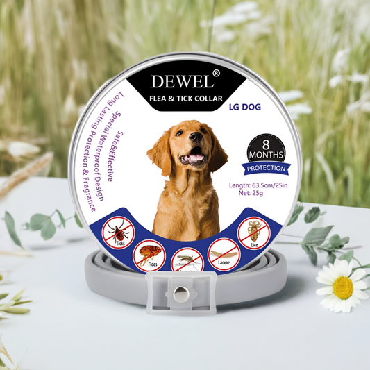 DEWEL™ Natural Flea & Tick Medicine for Dogs — Fast-Acting, Vet-Approved, 8-Month Protection, Safe for All Breeds