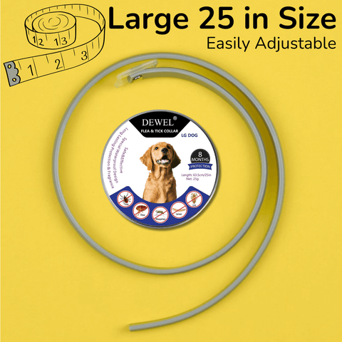 DEWEL™ Flea & Tick Collar for Dogs (8‑Month Protection)
