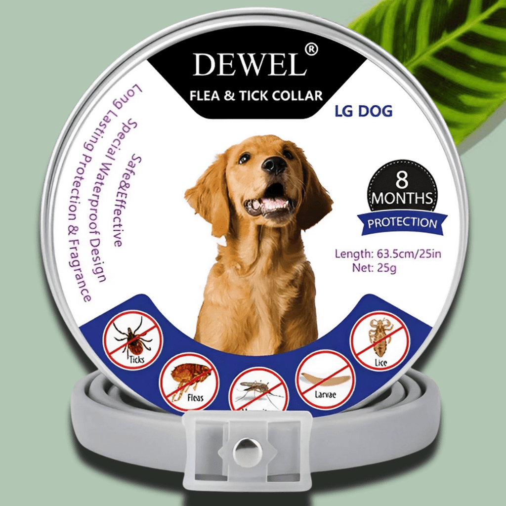 Herbal Flea & Tick Collar for Dogs (8-Month Natural Protection) — DEWEL™