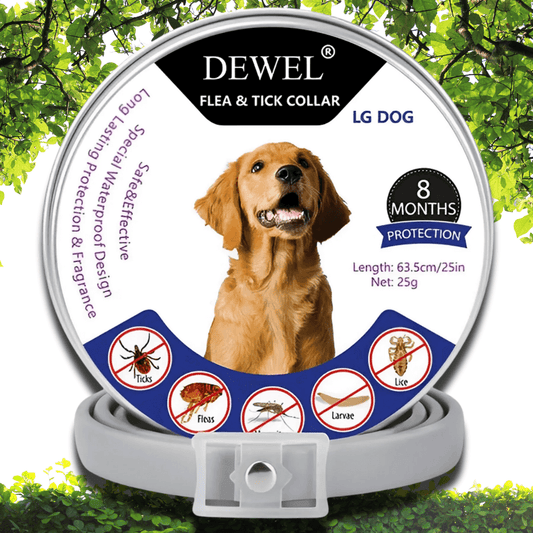 Flea & Tick Collar for Dogs (8-Month Natural Protection) — DEWEL™