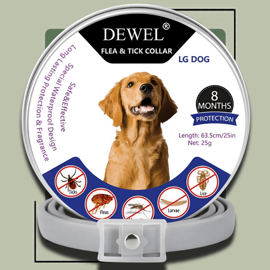 Natural Flea & Tick Collar for Dogs (8-Month Protection) — DEWEL™