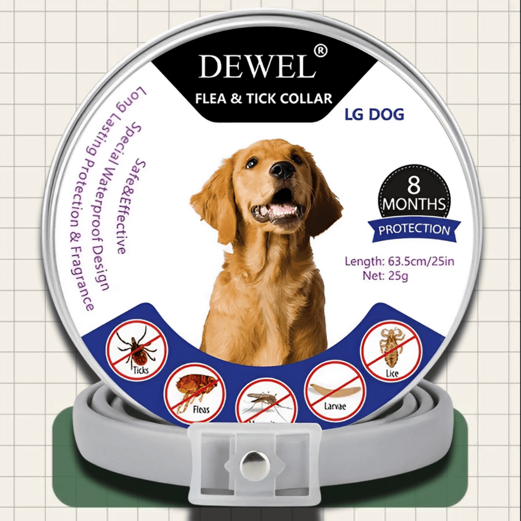 Herbal Flea & Tick Collar for Dogs (8-Month Natural Protection) — DEWEL™