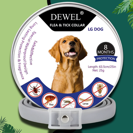 Flea & Tick Collar for Dogs (8-Month Natural Protection) — DEWEL™