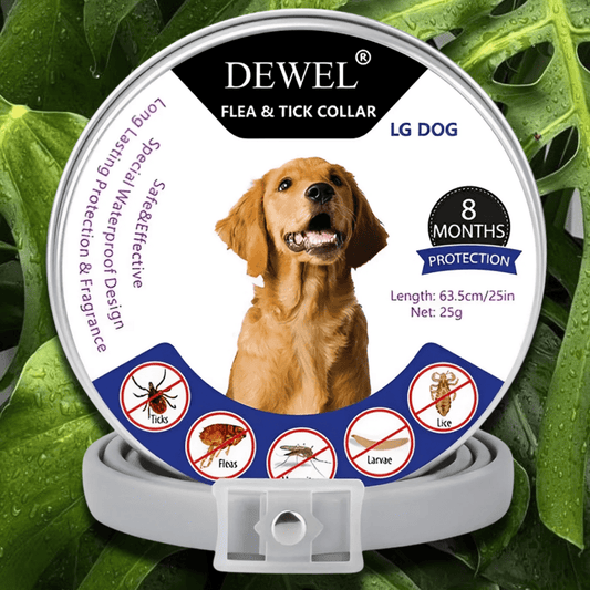 Herbal Flea & Tick Collar for Dogs (8-Month Natural Protection) — DEWEL™