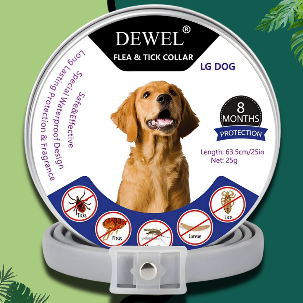 Natural Flea & Tick Collar for Dogs (8-Month Protection) — DEWEL™