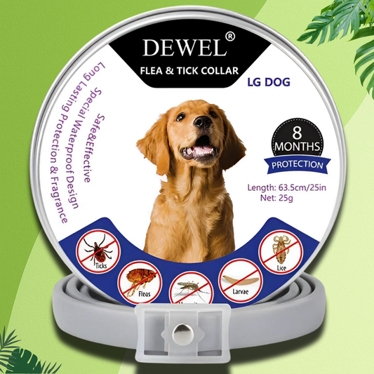 Flea & Tick Collar for Dogs (8-Month Natural Protection) — DEWEL™