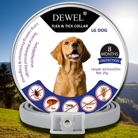 Flea & Tick Collar for Dogs (8-Month Natural Protection) — DEWEL™