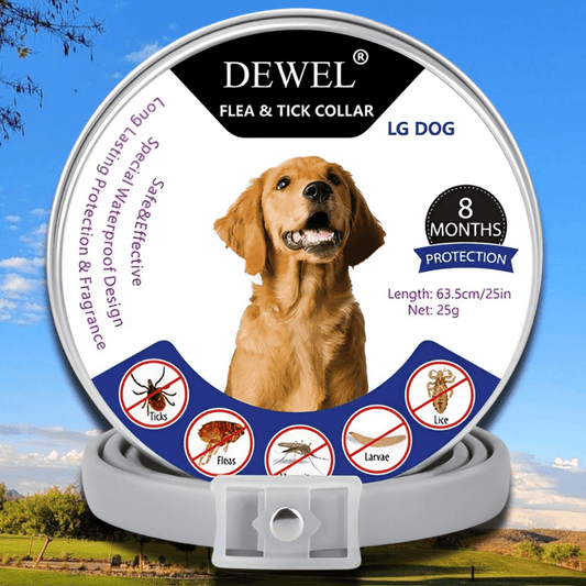 Herbal Flea & Tick Collar for Dogs (8-Month Natural Protection) — DEWEL™