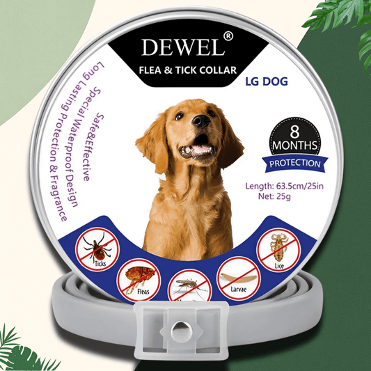 Herbal Flea & Tick Collar for Dogs (8-Month Natural Protection) — DEWEL™