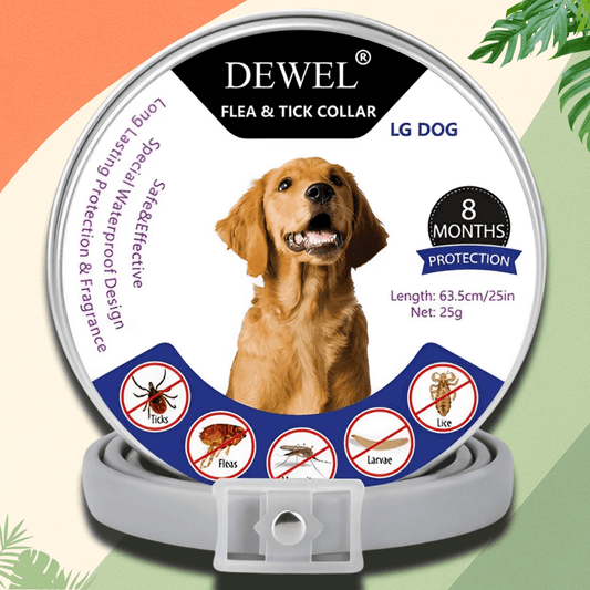 Natural Flea & Tick Collar for Dogs (8-Month Protection) — DEWEL™
