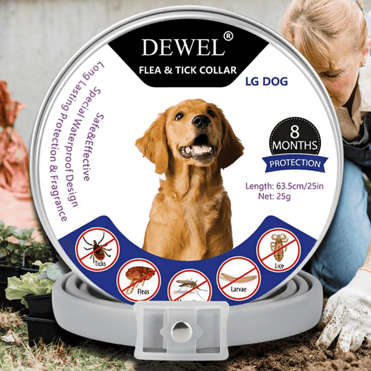 Herbal Flea & Tick Collar for Dogs (8-Month Natural Protection) — DEWEL™
