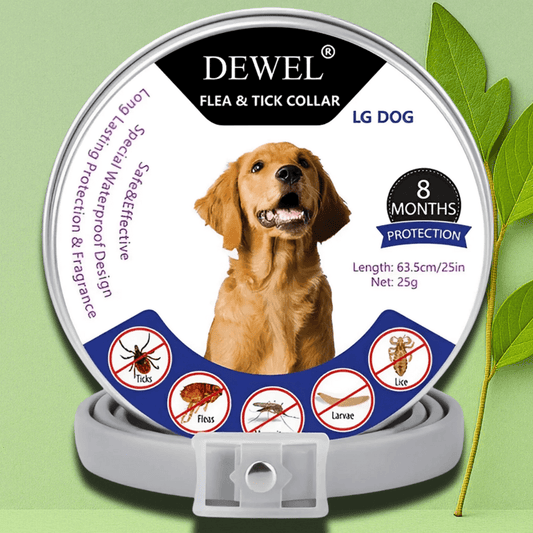 Flea & Tick Collar for Dogs (8-Month Natural Protection) — DEWEL™