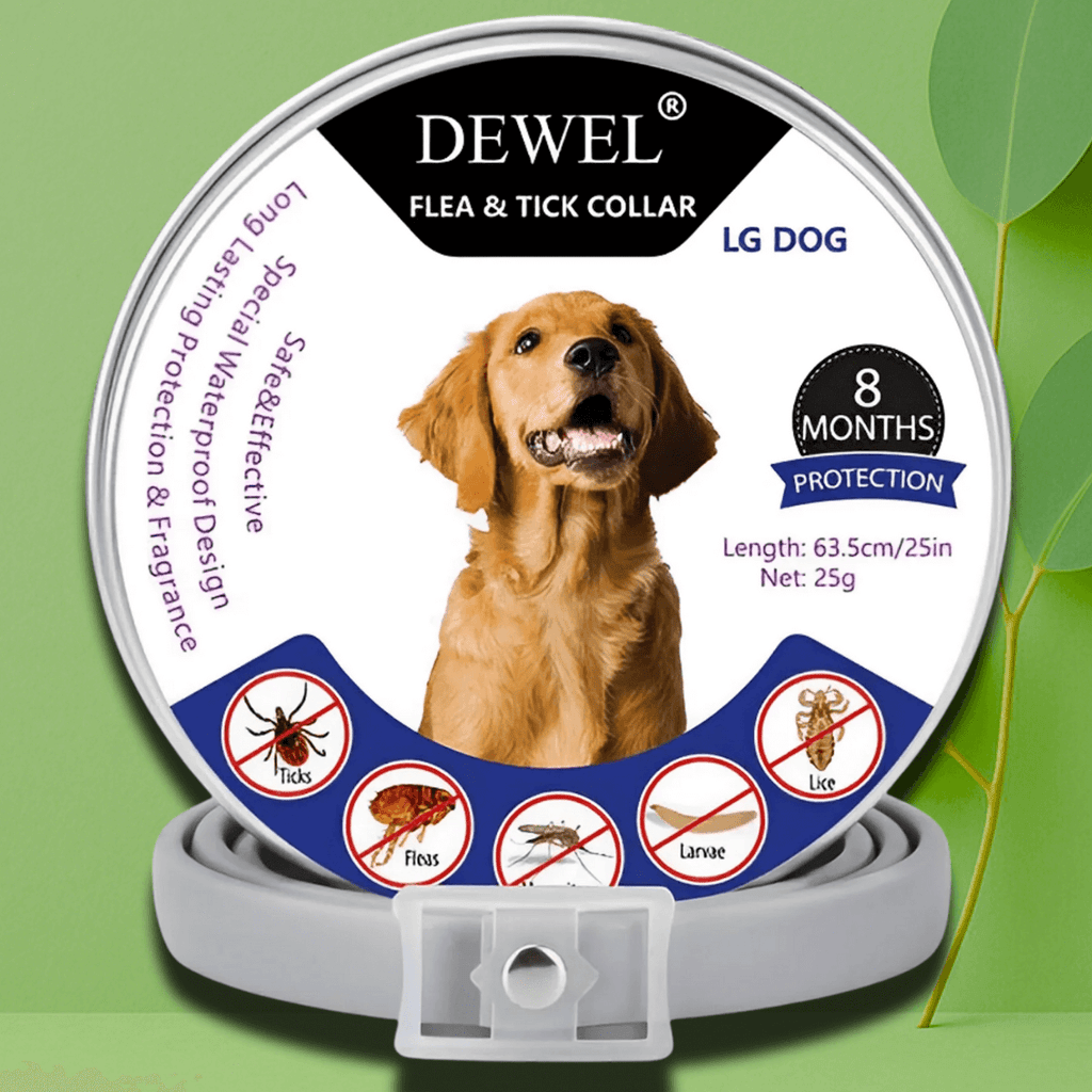 Flea & Tick Collar for Dogs (8-Month Natural Protection) — DEWEL™