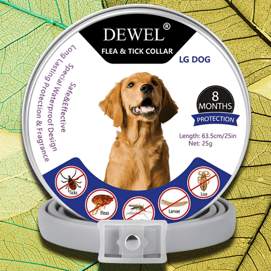 Herbal Flea & Tick Collar for Dogs (8-Month Natural Protection) — DEWEL™