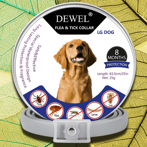 Herbal Flea & Tick Collar for Dogs (8-Month Natural Protection) — DEWEL™