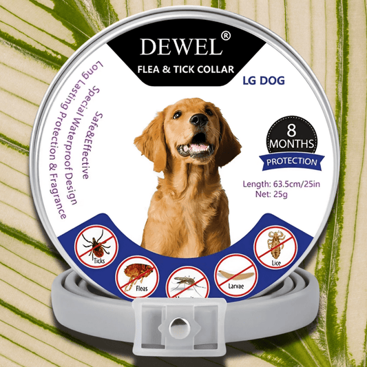 Herbal Flea & Tick Collar for Dogs (8-Month Natural Protection) — DEWEL™