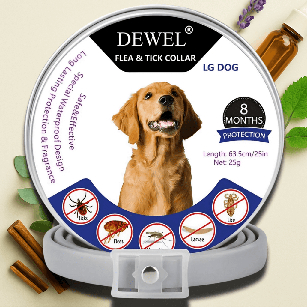 Flea & Tick Collar for Dogs (8-Month Natural Protection) — DEWEL™