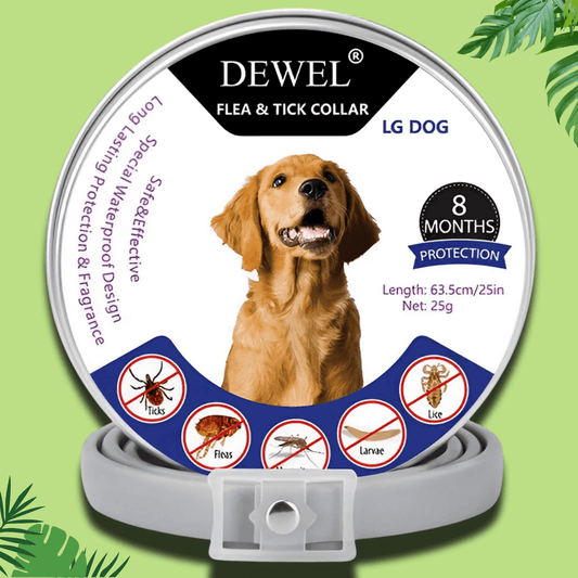 Flea & Tick Collar for Dogs (8-Month Natural Protection) — DEWEL™