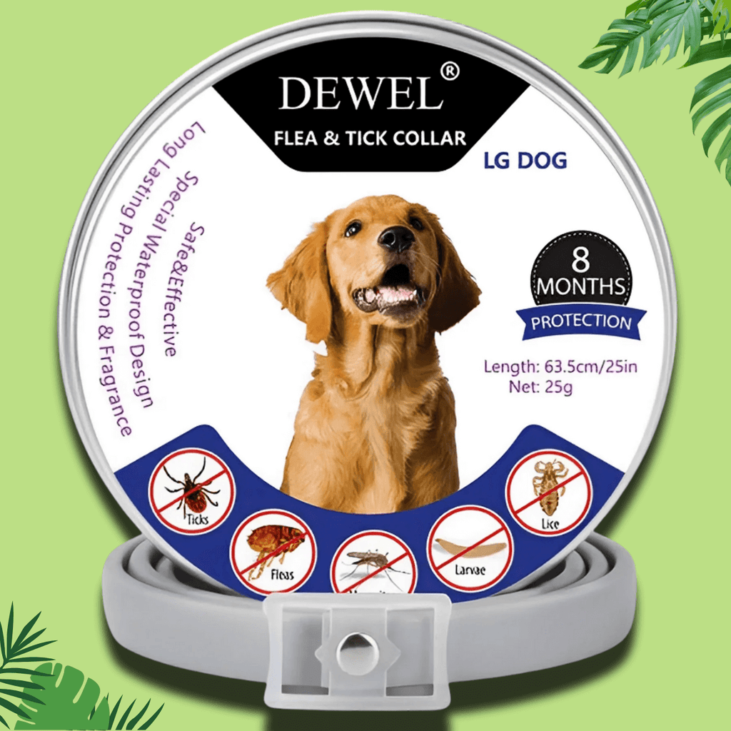 Flea & Tick Collar for Dogs (8-Month Natural Protection) — DEWEL™