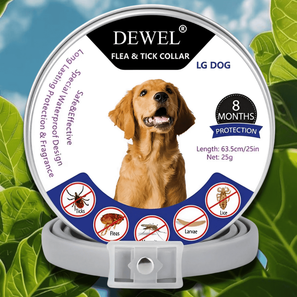 DEWEL™ Natural Flea & Tick Collar for Dogs (8-Month Protection)