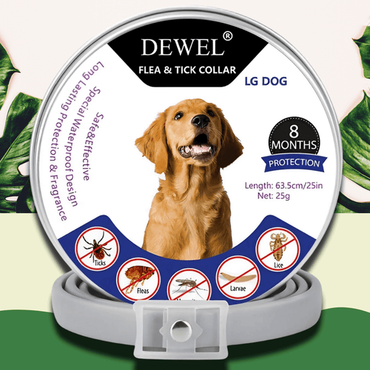 Natural Flea & Tick Collar For Dogs (8‑Month Protection) — DEWEL™