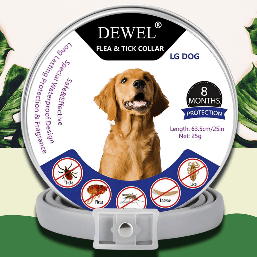 Flea & Tick Collar for Dogs (8-Month Natural Protection) — DEWEL™