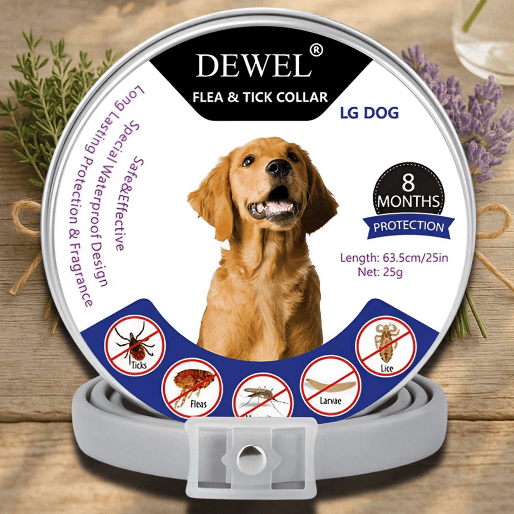 Flea & Tick Collar for Dogs (8-Month Natural Protection) — DEWEL™