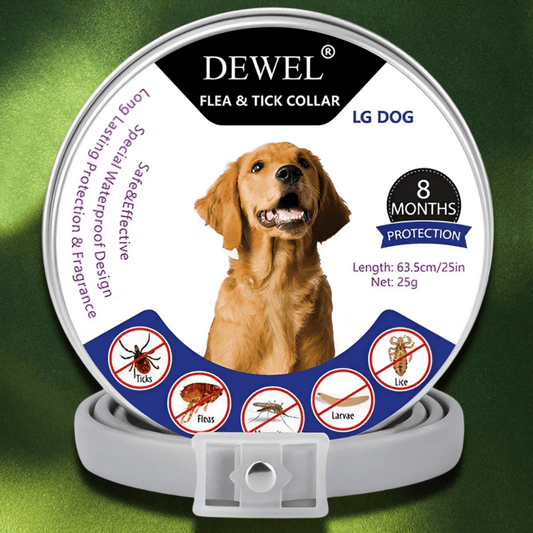 Natural Flea & Tick Collar for Dogs (8-Month Protection) — DEWEL™
