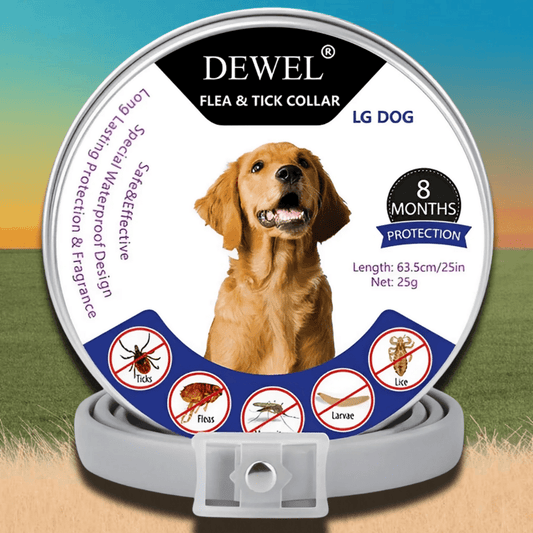 Natural Flea & Tick Collar for Dogs (8-Month Protection) — DEWEL™