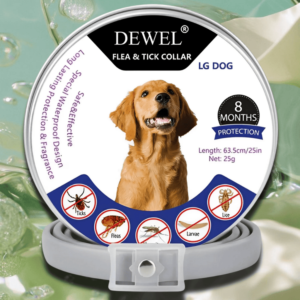 Flea & Tick Collar for Dogs (8-Month Natural Protection) — DEWEL™