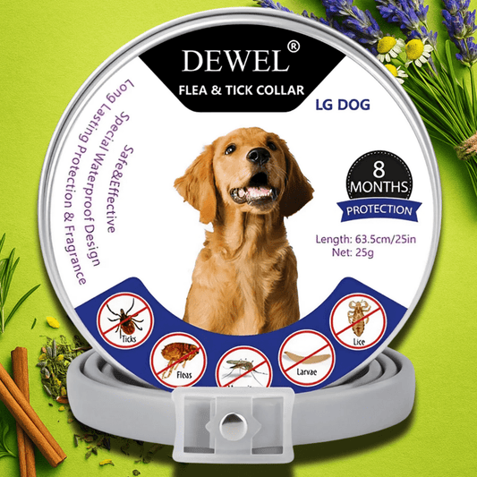 Flea & Tick Collar for Dogs (8-Month Natural Protection) — DEWEL™