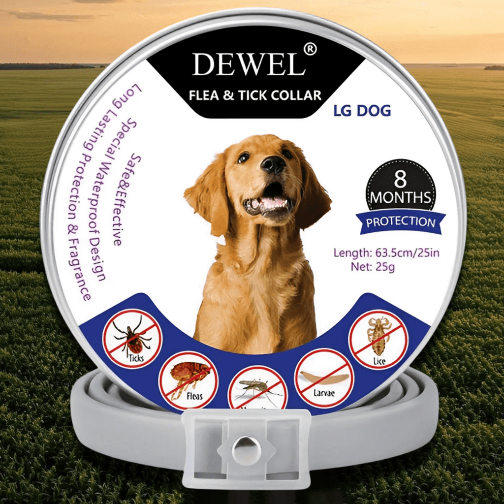 Natural Flea & Tick Collar for Dogs (8-Month Protection) — DEWEL™