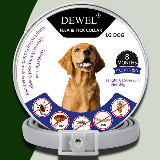 Herbal Flea & Tick Collar for Dogs (8-Month Natural Protection) — DEWEL™
