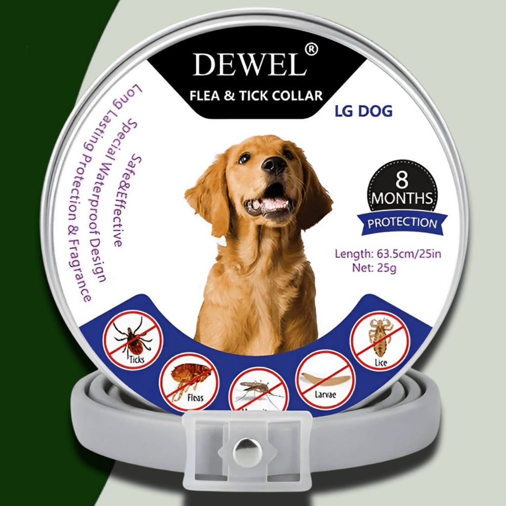 Flea & Tick Collar for Dogs (8-Month Natural Protection) — DEWEL™