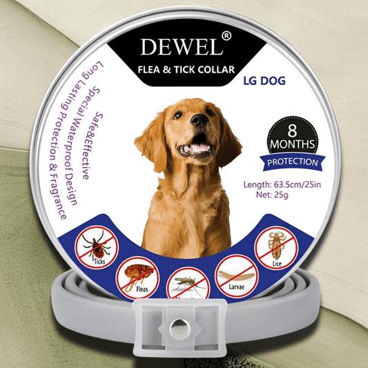 Flea & Tick Collar for Dogs (8-Month Natural Protection) — DEWEL™