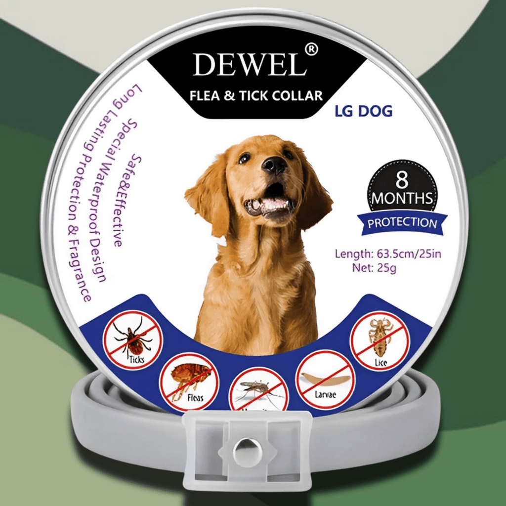 Natural Flea & Tick Collar for Dogs (8-Month Protection) — DEWEL™