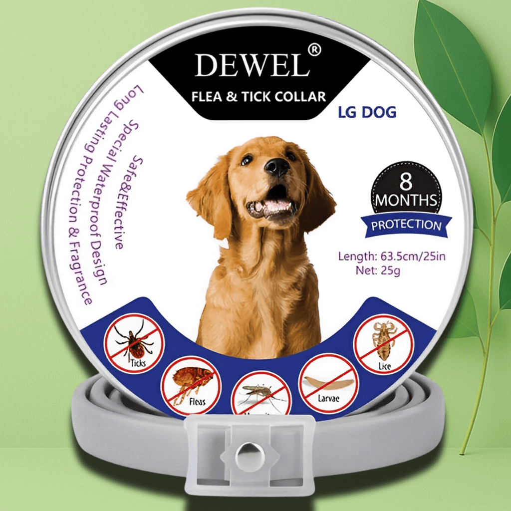 Herbal Flea & Tick Collar for Dogs (8-Month Natural Protection) — DEWEL™