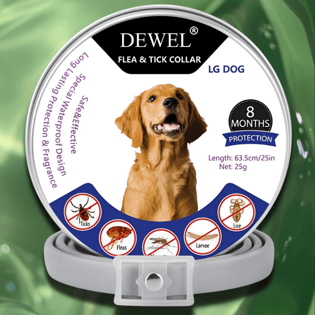 Herbal Flea & Tick Collar for Dogs (8-Month Natural Protection) — DEWEL™