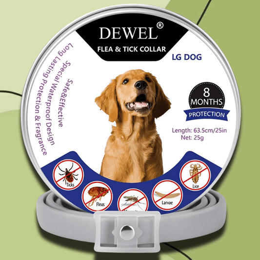 Natural Flea & Tick Collar for Dogs (8-Month Protection) — DEWEL™