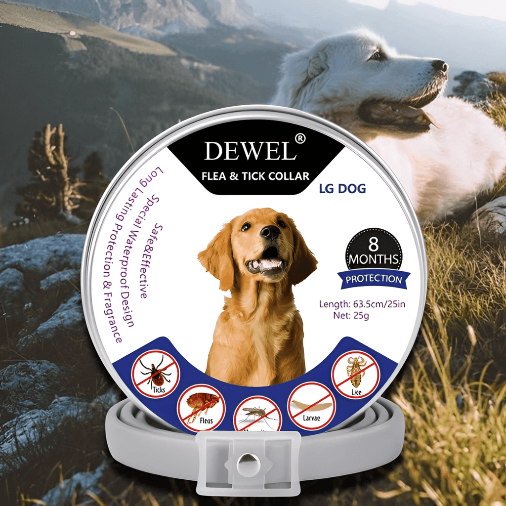 DEWEL™ Best Flea & Tick Collar for Dogs (8-Month Protection)