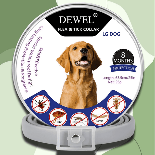 Flea & Tick Collar for Dogs (8-Month Natural Protection) — DEWEL™