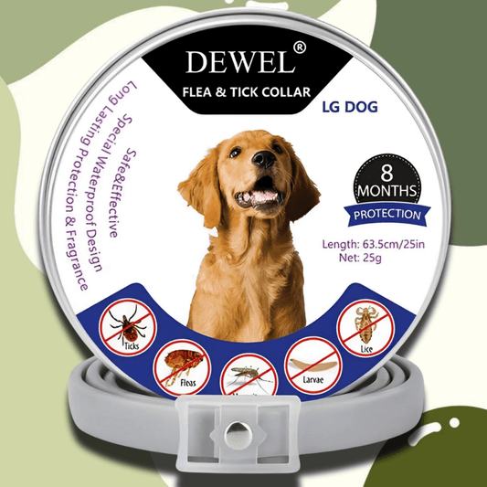 Natural Flea & Tick Collar for Dogs (8-Month Protection) — DEWEL™
