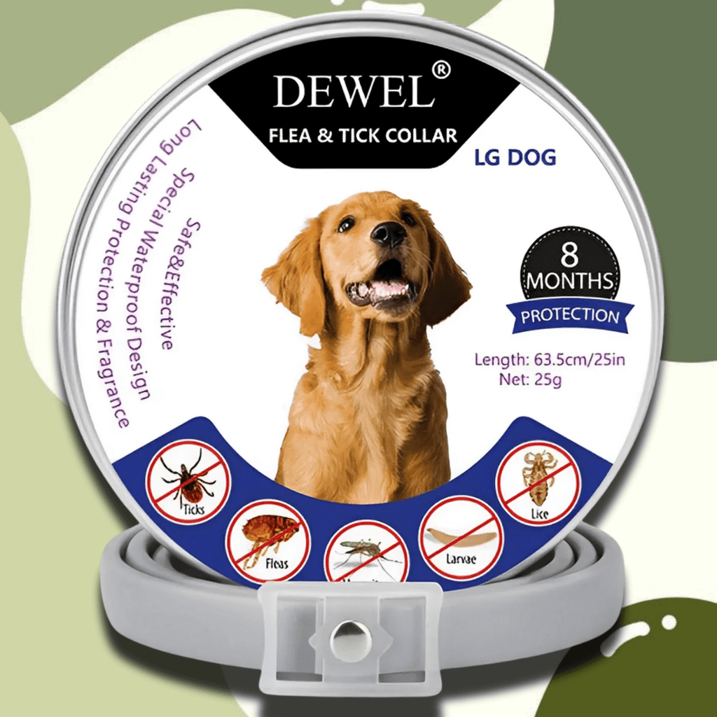 DEWEL™ Natural Flea & Tick Collar for Dogs (8-Month Protection)