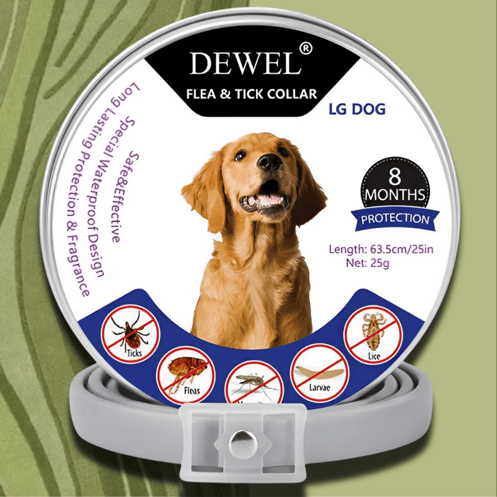 Flea & Tick Collar for Dogs (8-Month Natural Protection) — DEWEL™