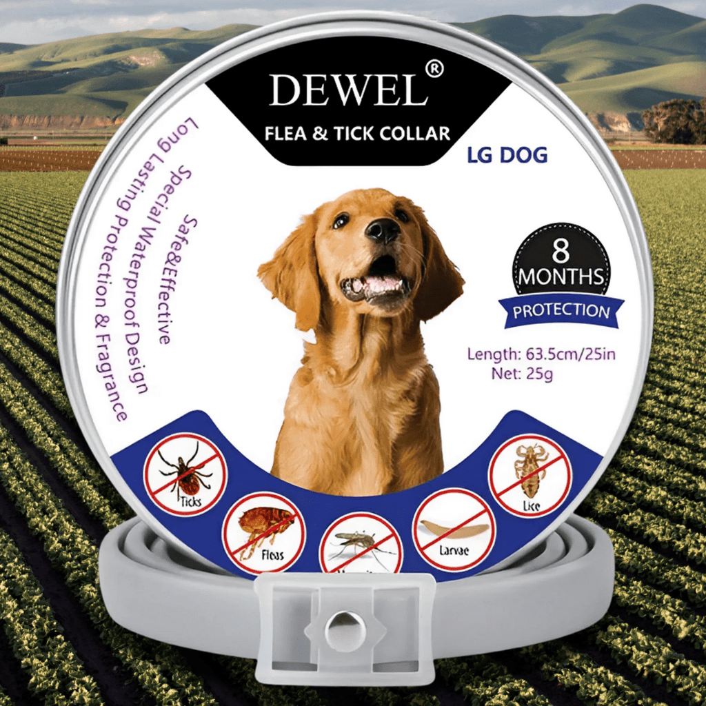 Flea & Tick Collar for Dogs (8-Month Natural Protection) — DEWEL™
