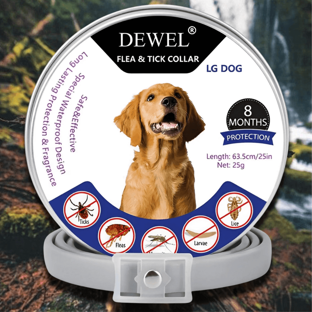 Herbal Flea & Tick Collar for Dogs (8-Month Natural Protection) — DEWEL™