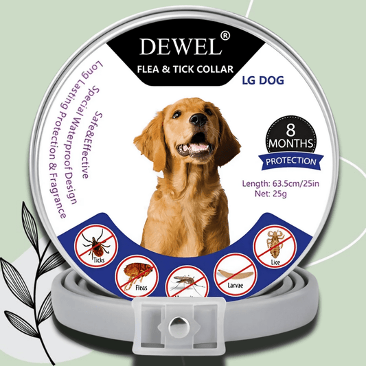 Flea & Tick Collar for Dogs (8-Month Natural Protection) — DEWEL™