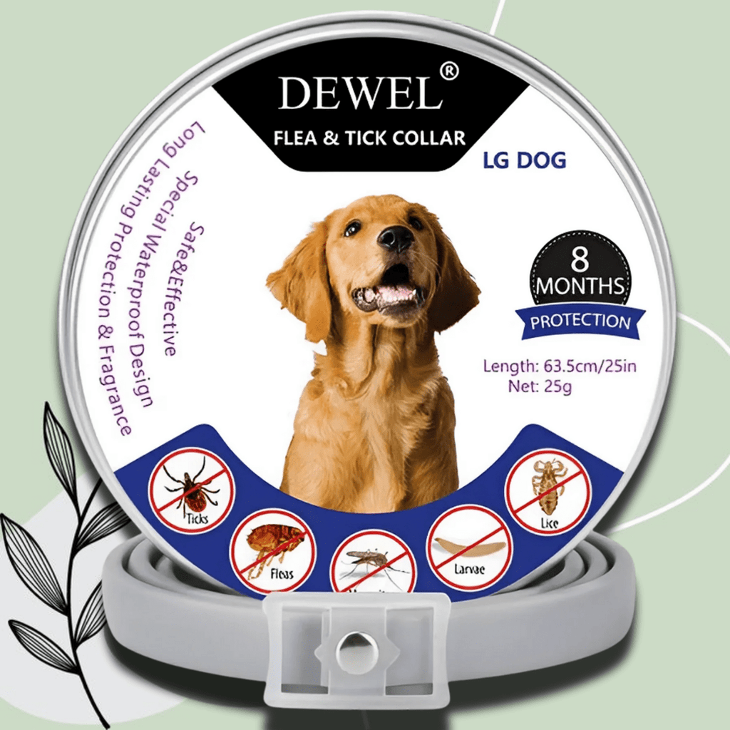 DEWEL™ Natural Flea & Tick Collar for Dogs (8-Month Protection)