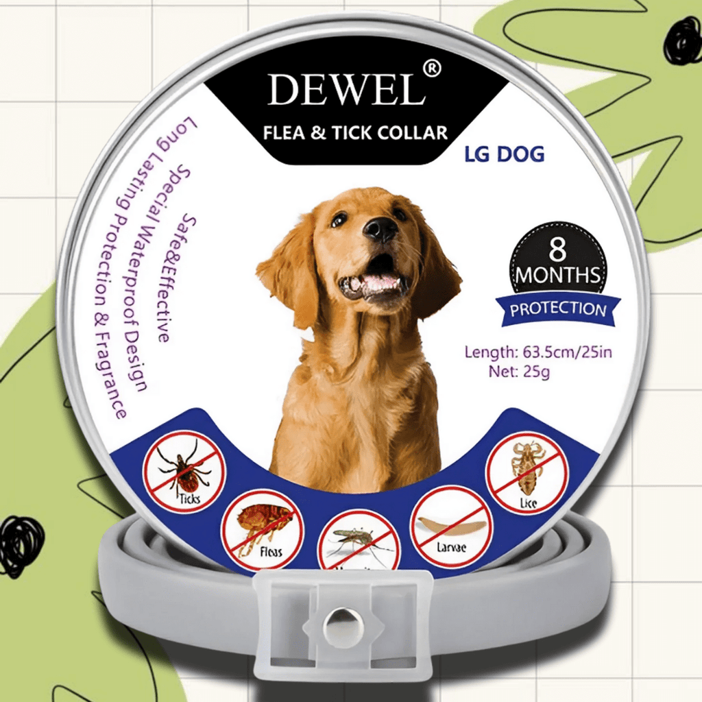 DEWEL™ Herbal Flea & Tick Collar for Dogs (8-Month Natural Protection)
