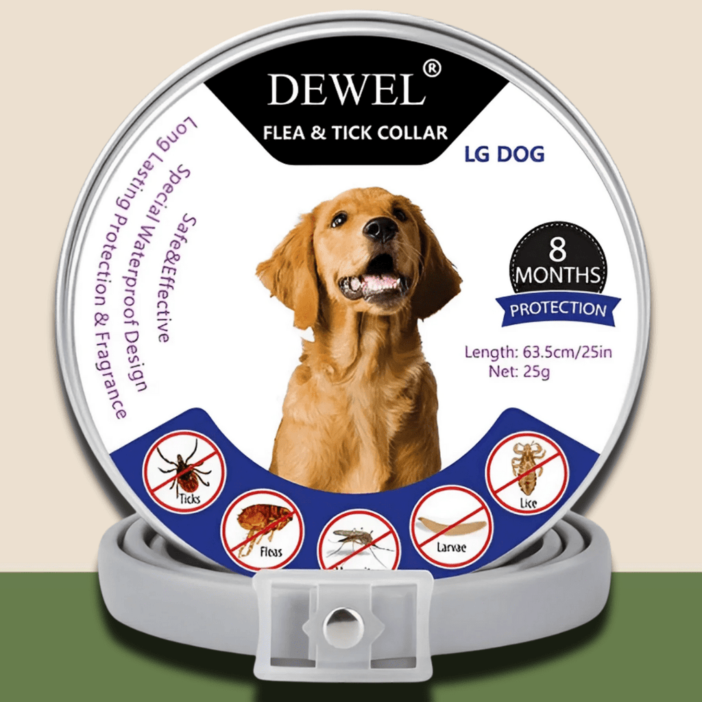 Flea & Tick Collar for Dogs (8-Month Natural Protection) — DEWEL™